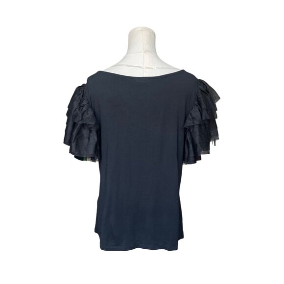 On 34Th Puff Ruffle Sleeve Boho Top Size L NWT Witchy Fairy Grunge Whimsigoth - Picture 4 of 11